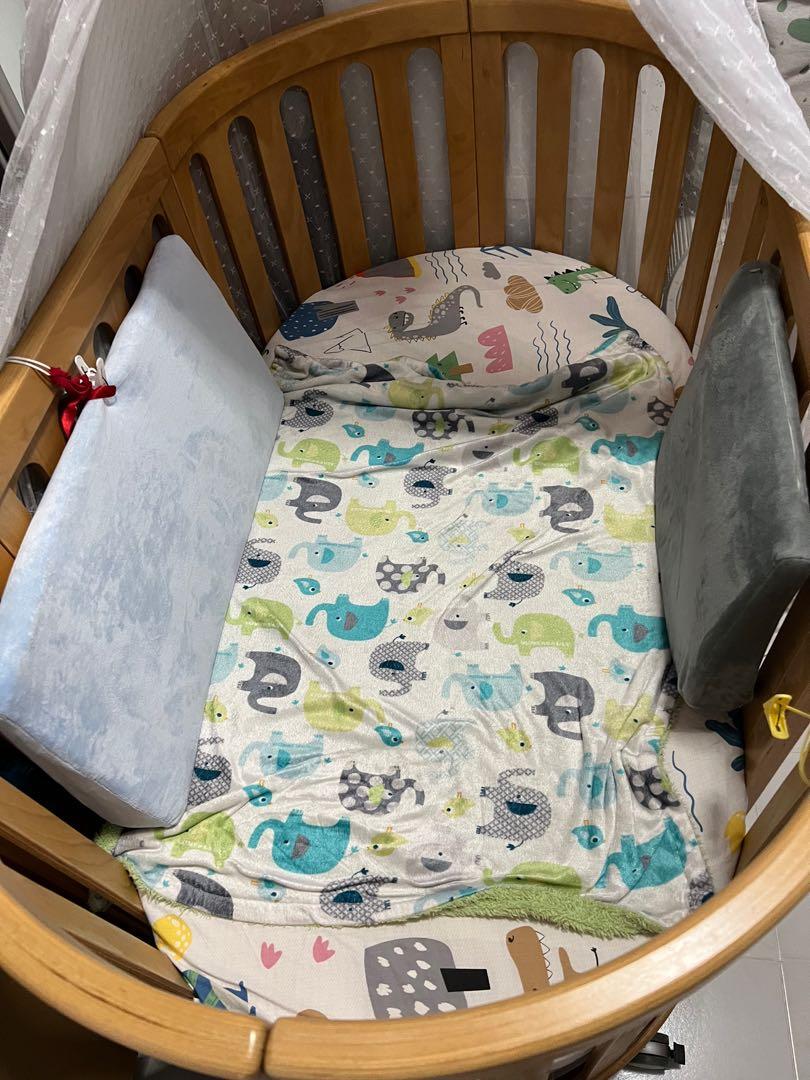 Solid wood oval baby cot, Babies & Kids, Baby Nursery & Kids Furniture