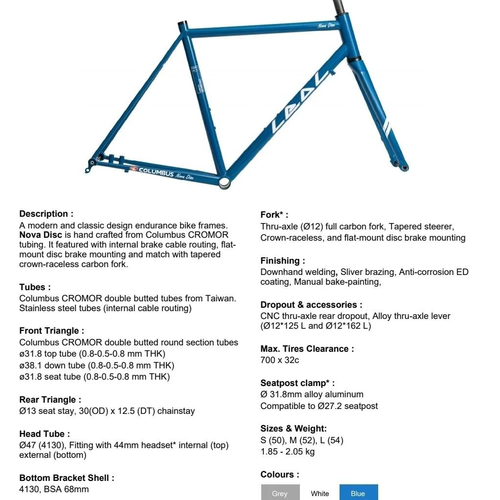 Steel Frameset 700c columbus