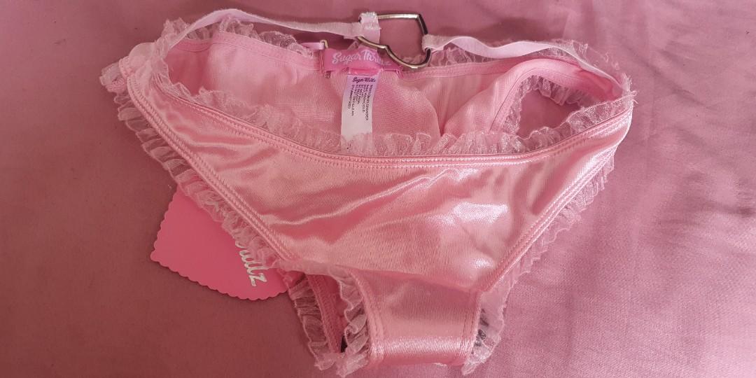 Sugar Thrillz Bunny Bra And Panties Lingerie Set - Pink