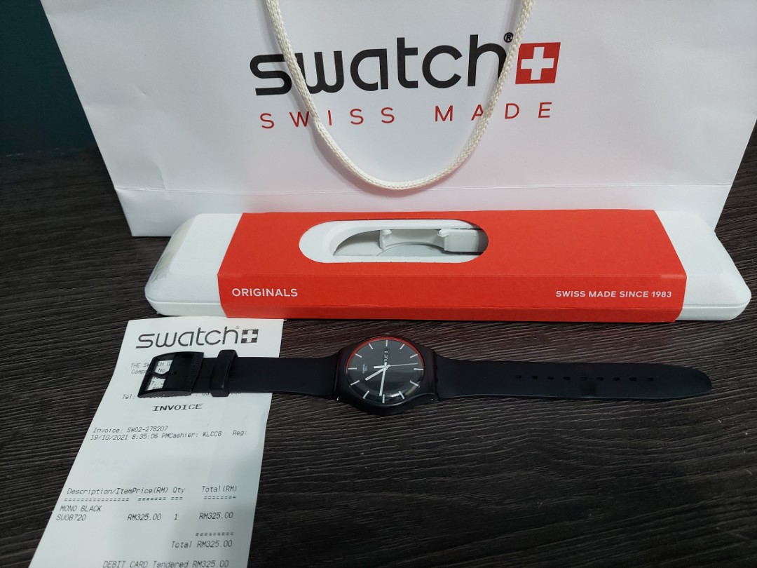 Swatch total hotsell black