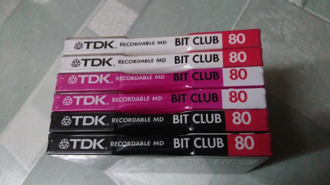 TDK Bit Club 80 recordable minidisc md 碟, 音響器材, 可攜式音響