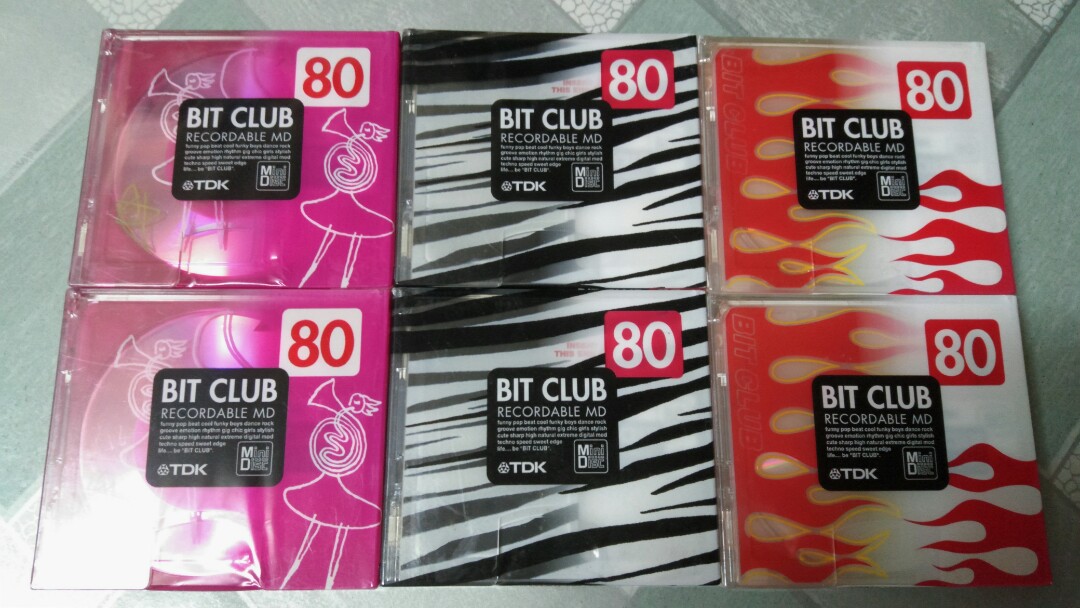 TDK Bit Club 80 recordable minidisc md 碟, 音響器材, 可攜式音響