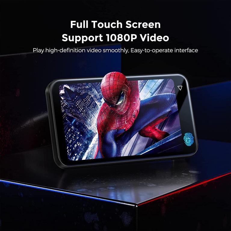 TIMMKOO MP3 Player with Bluetooth, 4.0" Full Touchscreen Mp4 Mp3 Player