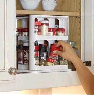 TWO TIER SHELVES CADDY CABINET ORGANIZER