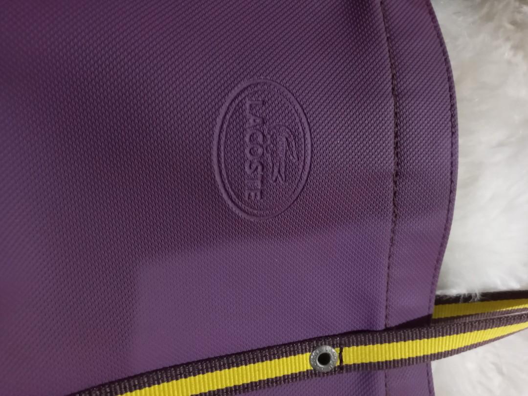 Vintage Lacoste Shopping Bag (Category: Luxury Bags & Wallets) located in Las Pinas. Submitted by jaziyah4 (Listing ID 1142428331, Image 1). Description: no flaws original bought from Singapore 2 colors available: purple black - SOLD.