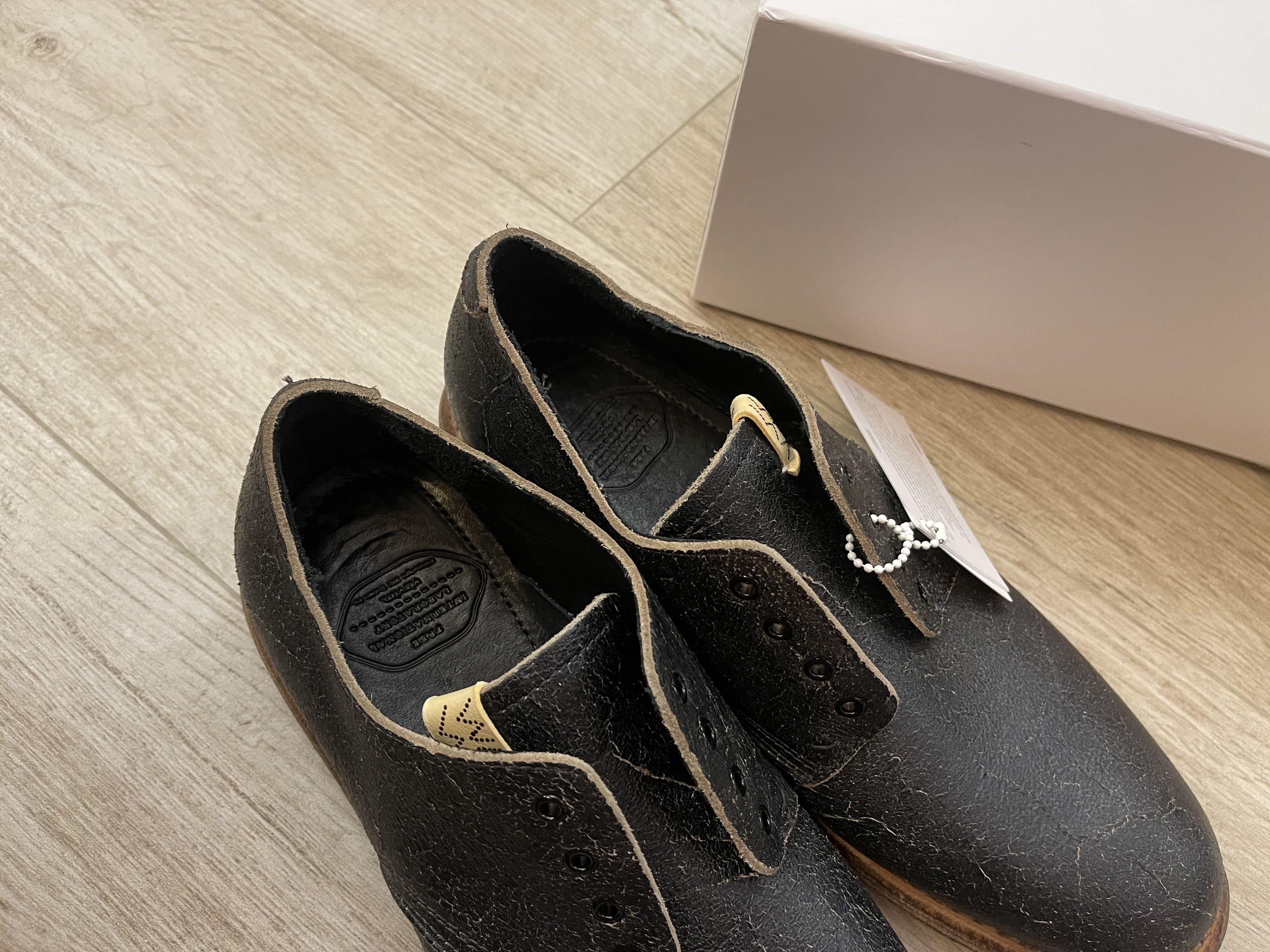 Visvim VISVIM HAMMOND FOLK leather shoes cracked goatskin