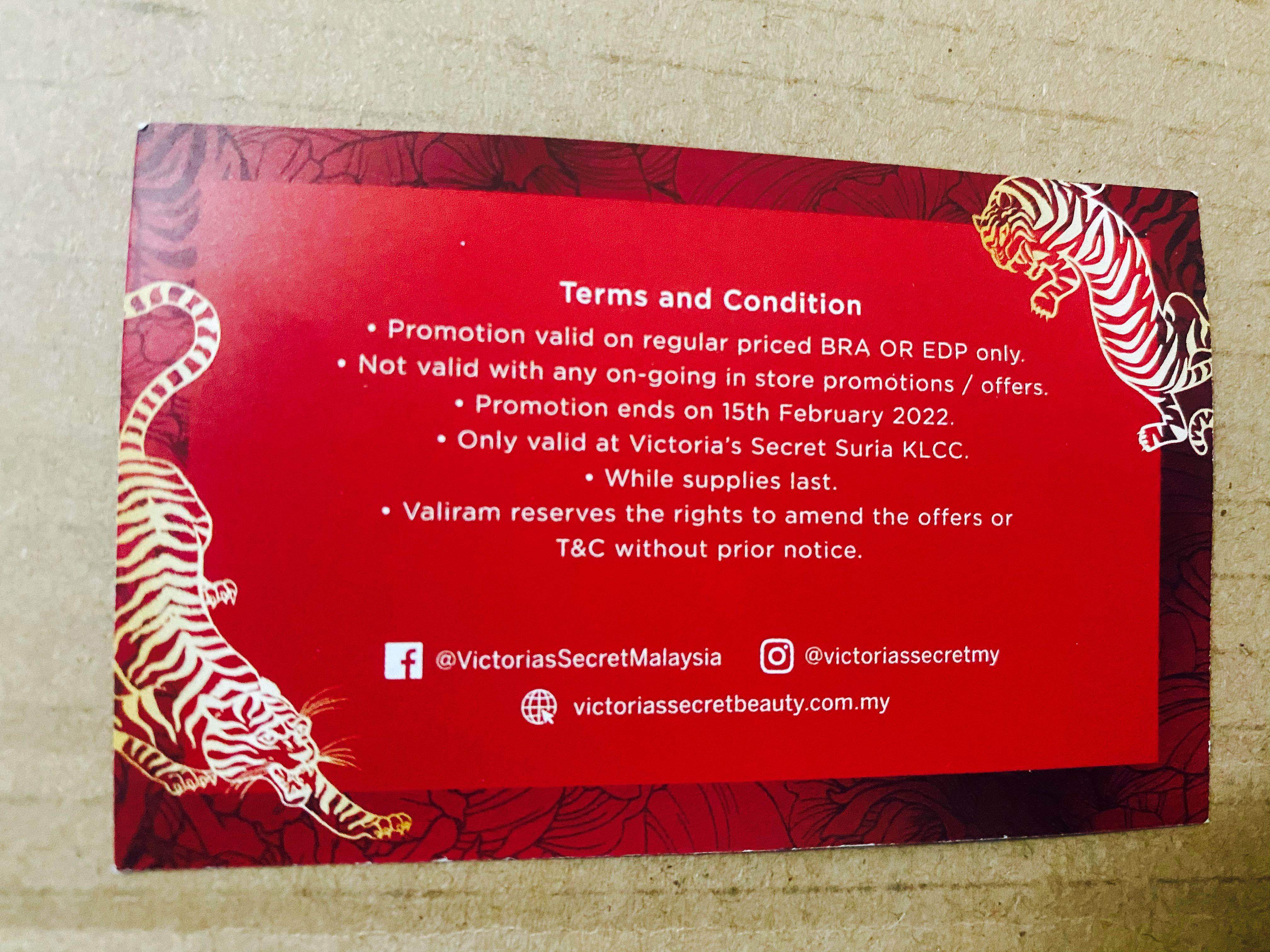 VICTORIA'S SECRET VOUCHER RM50 OFF (FREE SHIPPING), Tickets & Vouchers