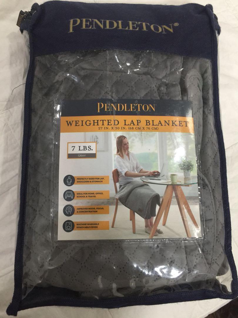 Pendleton 7 lb 27" X 30" Weighted Lap Blanket Machine Washable Removable Cover 