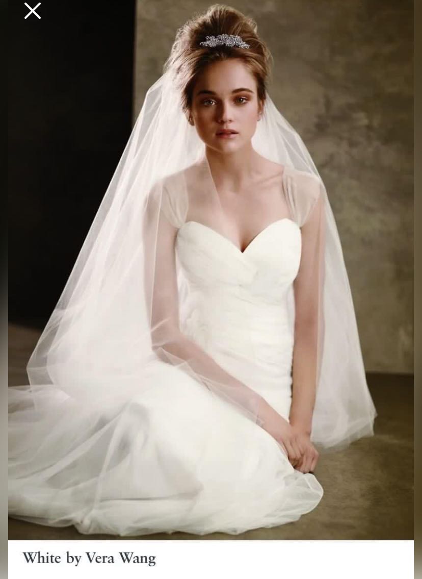 White by vera wang veil top