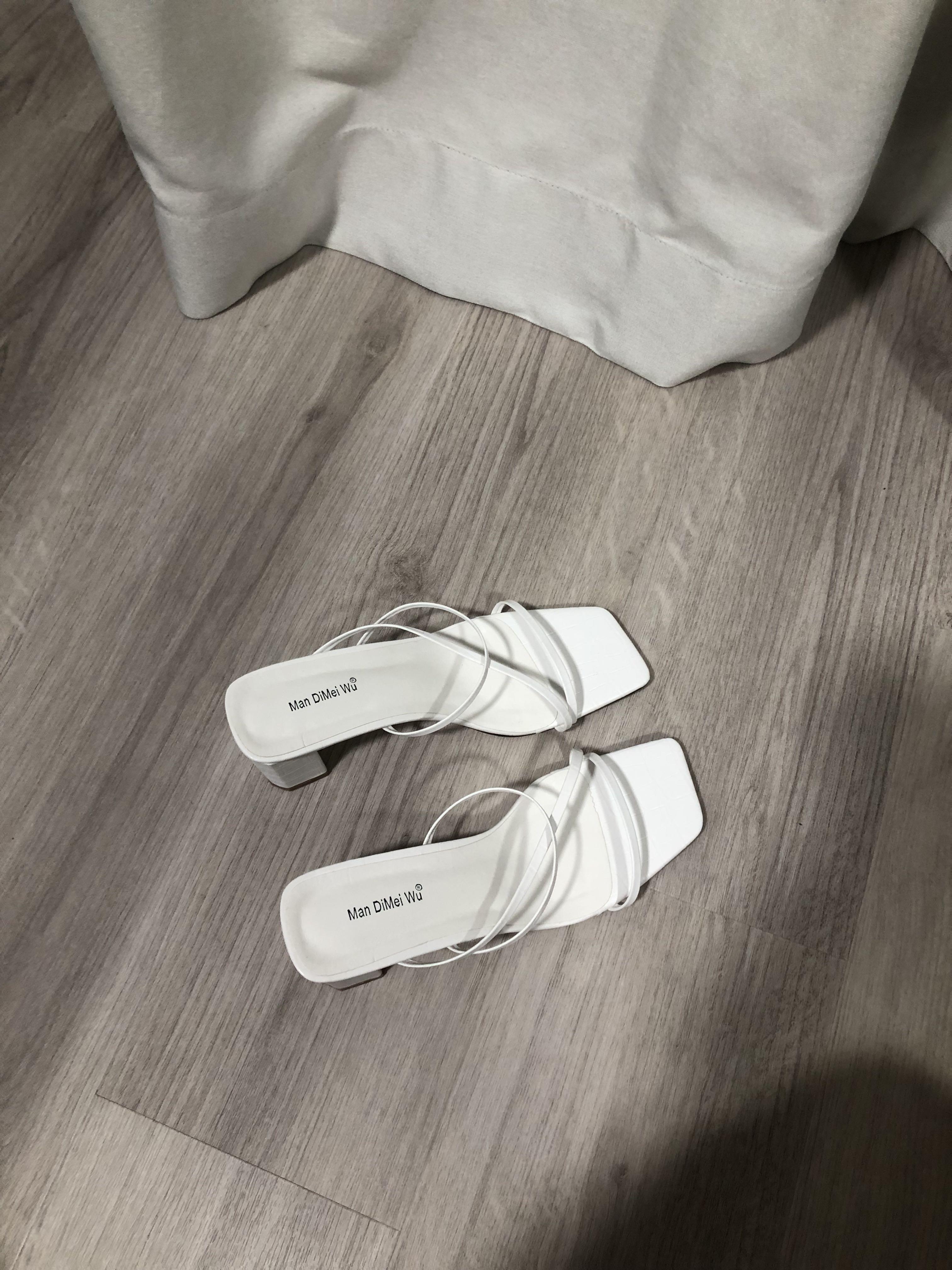 White square clearance toe shoes