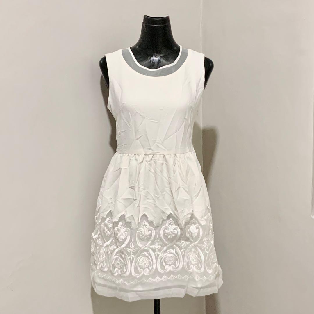 White sunday church dress