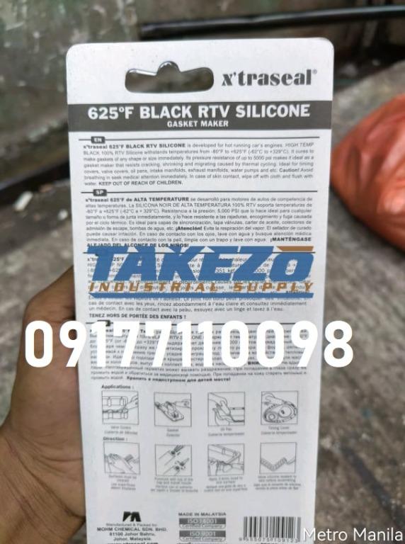 X'traseal Gasket Maker (Category: Construction & Building Materials) located in Manila. Submitted by joeyroque09 (Listing ID 1142407320, Image 1). Description: For more information and fast transactions, contact 09177110098. TAKEZO INDUSTRIAL SUPPLY Manila Branch Address: Mayhaligue St. Abad Santos, Manila Waze: Takezo Industrial Supply (Tondo, Manila) Land mark: Uno High School Cavite Branch Address: 126 Medicion 2B, Imus, Cavite Waze: Takezo In