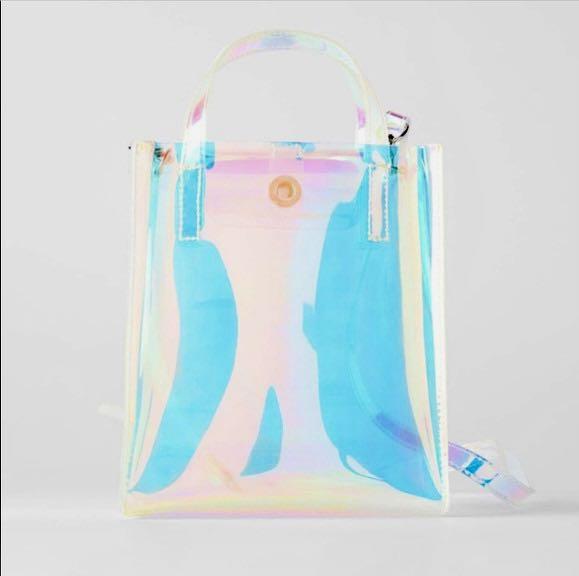 Zara online iridescent shopper