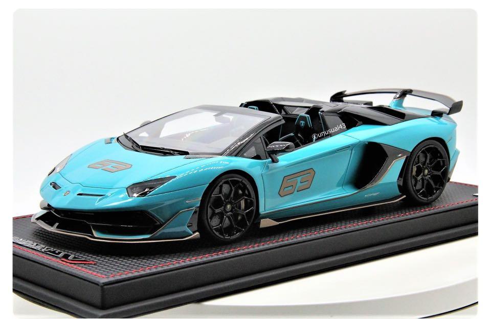 1/18 MR Lamborghini Aventador SVJ 63 Roadster Blu Glauco I, Hobbies & Toys,  Toys & Games on Carousell