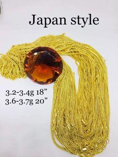 18k JAPAN STYLE GOLD NECKLACE