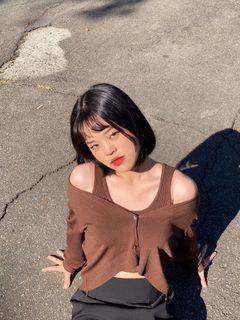咖啡色兩件套上衣☕️