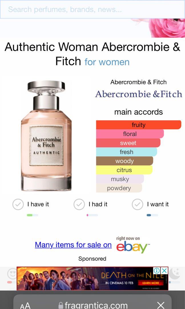 Abercrombie and fitch online authentic fragrantica