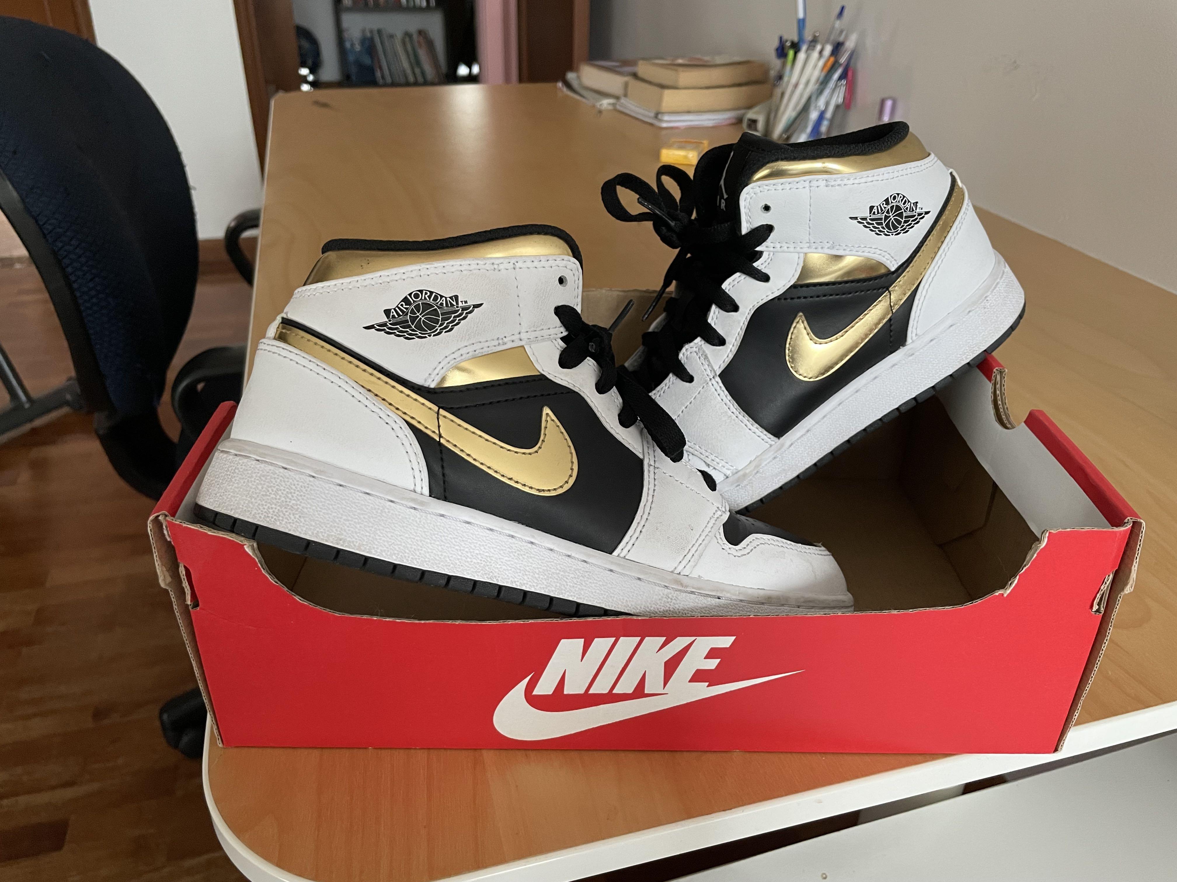 Gold white and discount black jordan 1