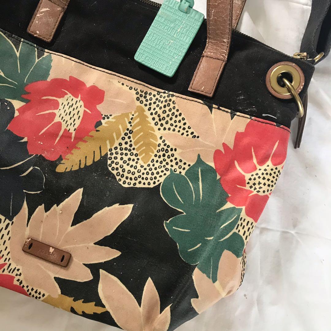 Authentic Fossil Keely Large Floral Tote Bag