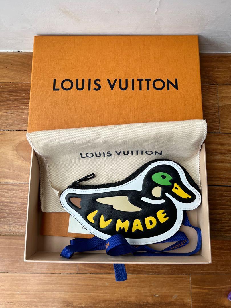 Louis Vuitton x Nigo Pattern Print, White Duck Coin Holder Damier Ebene Wallet