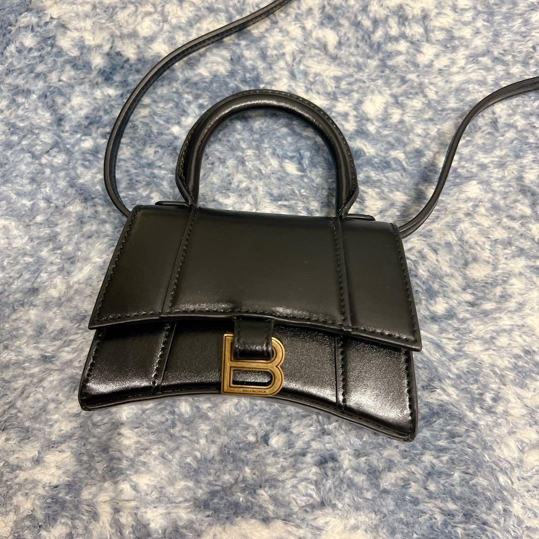 Balenciaga Small Leather DenimPrint Hourglass Bag  Harrods US