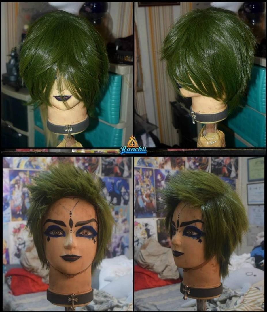 Beast Boy Short Green Male Cosplay Wig Women s Fashion Watches Accessories Hair Accessories on Carousell