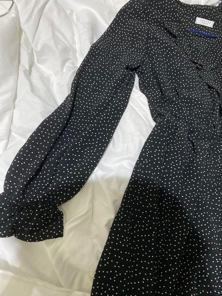 Dot ruffle dress costes store