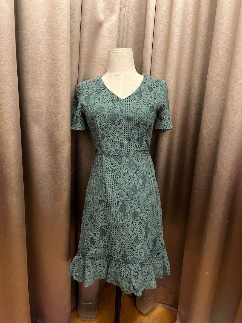Reserved BN Emerald Green Lace Dress Women s Fashion Dresses