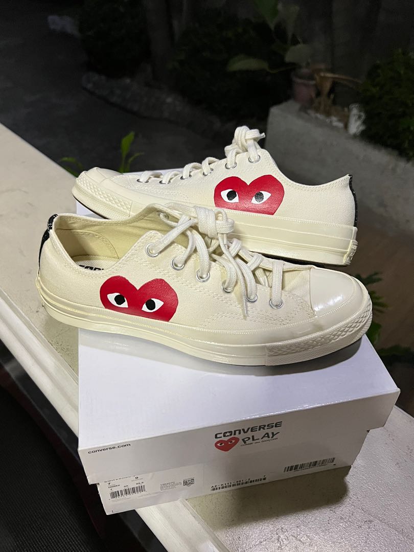 White Converse PLAY Comme Des Garcons All Star '70