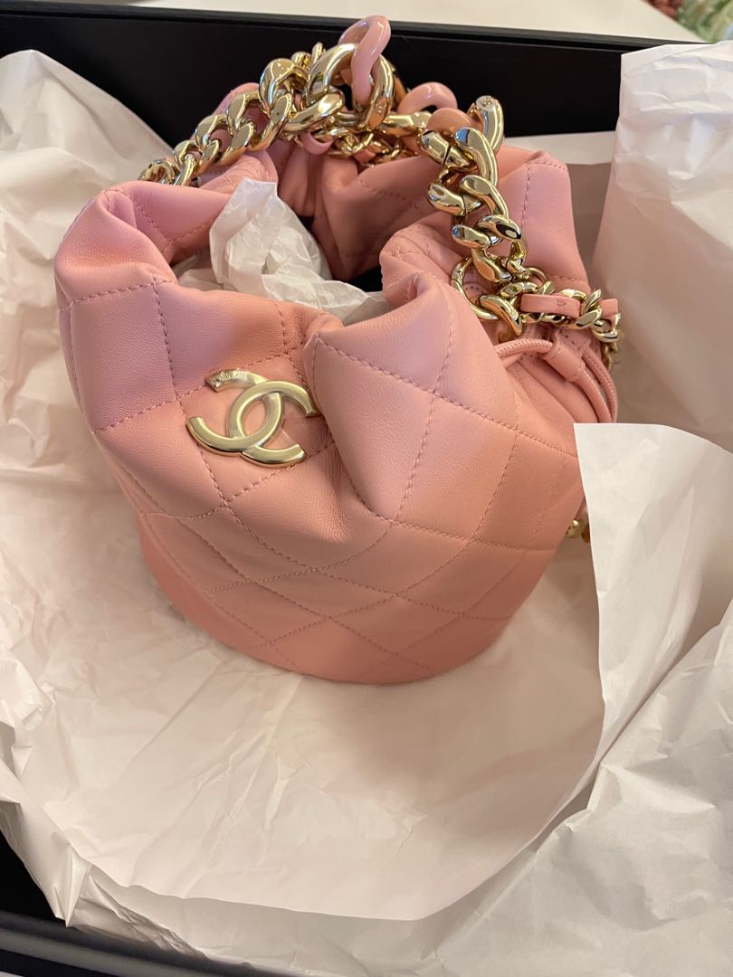 Chanel Bucket Bag Pink!, Women's Fashion, Bags & Wallets, Cross-body Bags  on Carousell