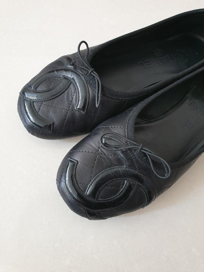 Chanel CC Cambon Black Ballerina Flat Shoes, Luxury, Sneakers & Footwear on  Carousell