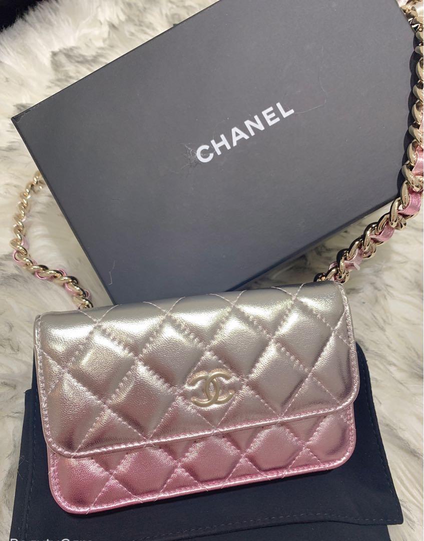 Chanel clearance metallic clutch