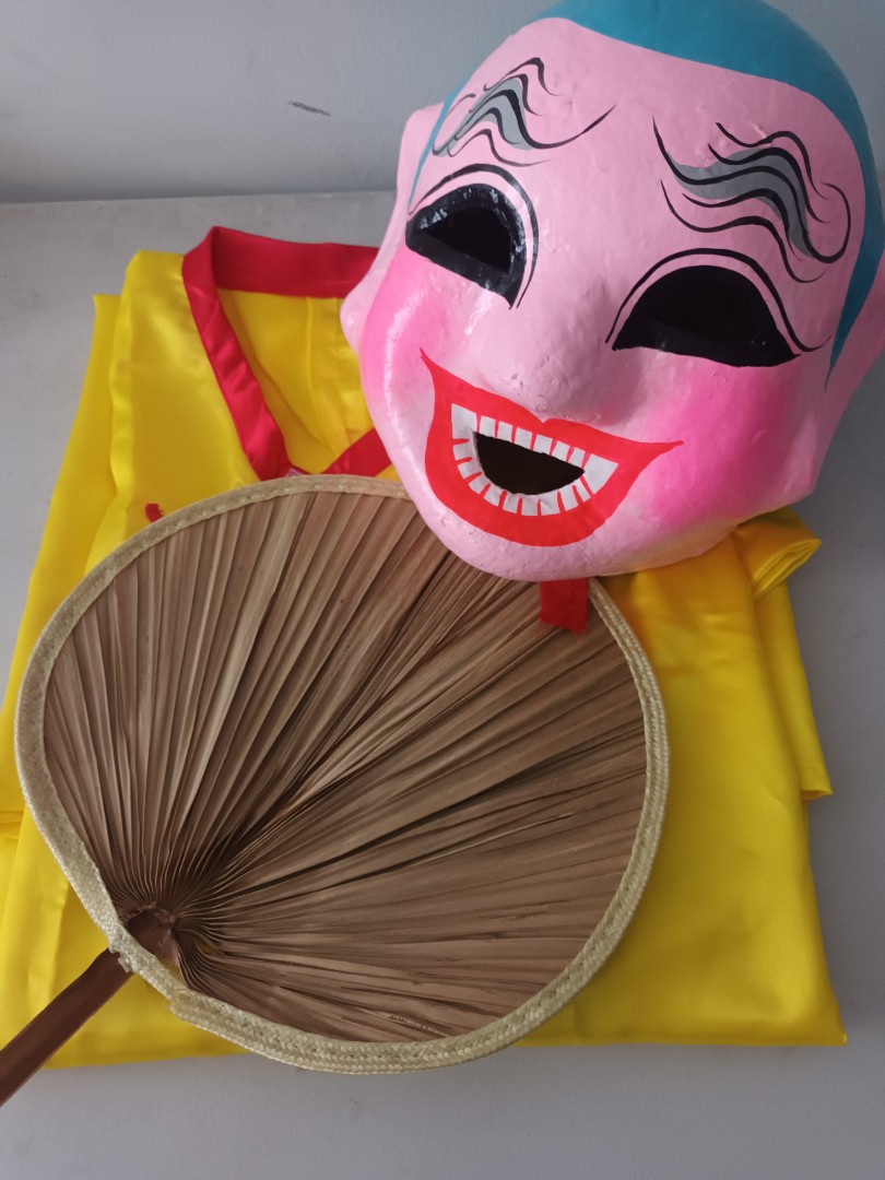 Chinese New Year Big Doll Head With Fan Robe Hobbies Toys