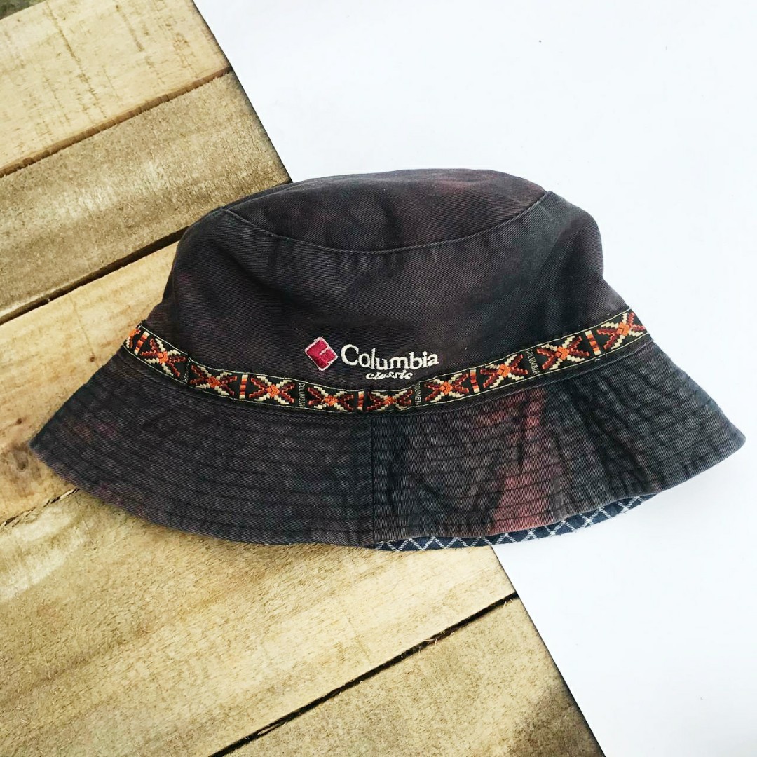 columbia reversible Bucket Hat, Fesyen 