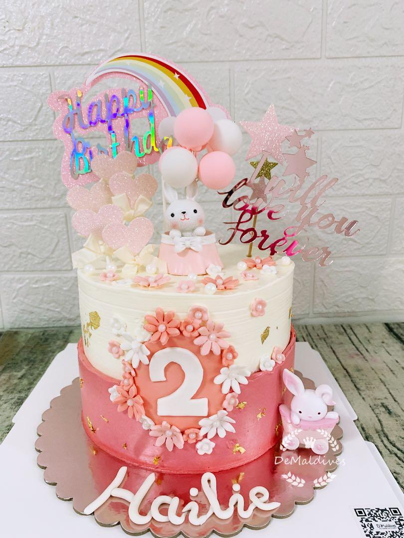 KakaSwa Happy Birthday Rabbit Cake Topper, Bunny 1st 2nd 3rd 4th 5th 6th  Girl's Birthday Party Sign, Party Supplies , Rabbit Theme Birthday Party  Decoration,Navy Blue : Amazon.ae: Grocery