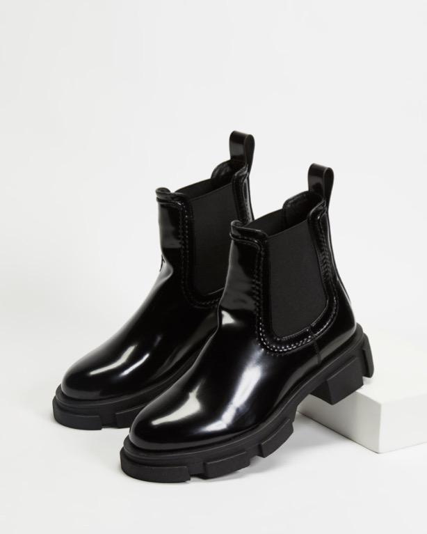 Dazie Edgy Ankle Boots (Category: Shoes) located in Hamilton. Submitted by juuliaa (Listing ID 1142527388, Image 3). Description: Dazie black gloss edgy ankle boots. Brand new. Size 8.