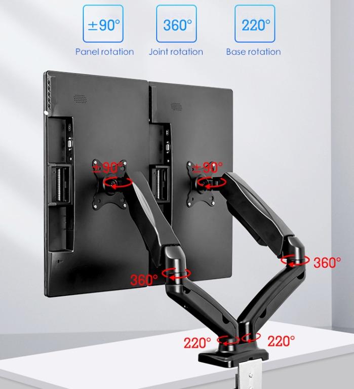 Dual Gas Monitor Mount, Arm Dual Monitor Gas Arm Desk Mounts, Stand