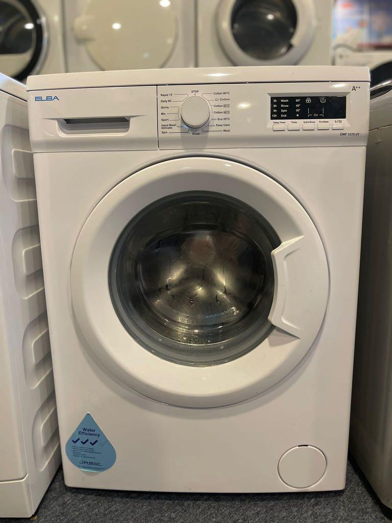 ELBA FRONT LOAD WASHER 7KG EWF1075VT, TV & Home Appliances, Washing