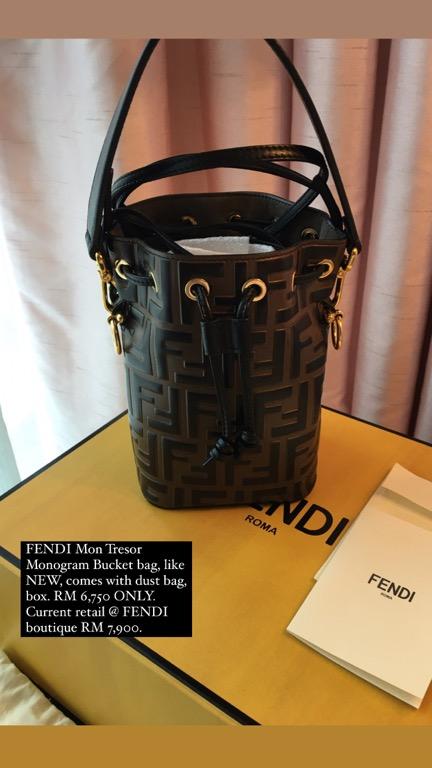 Fendi monogram online bucket bag