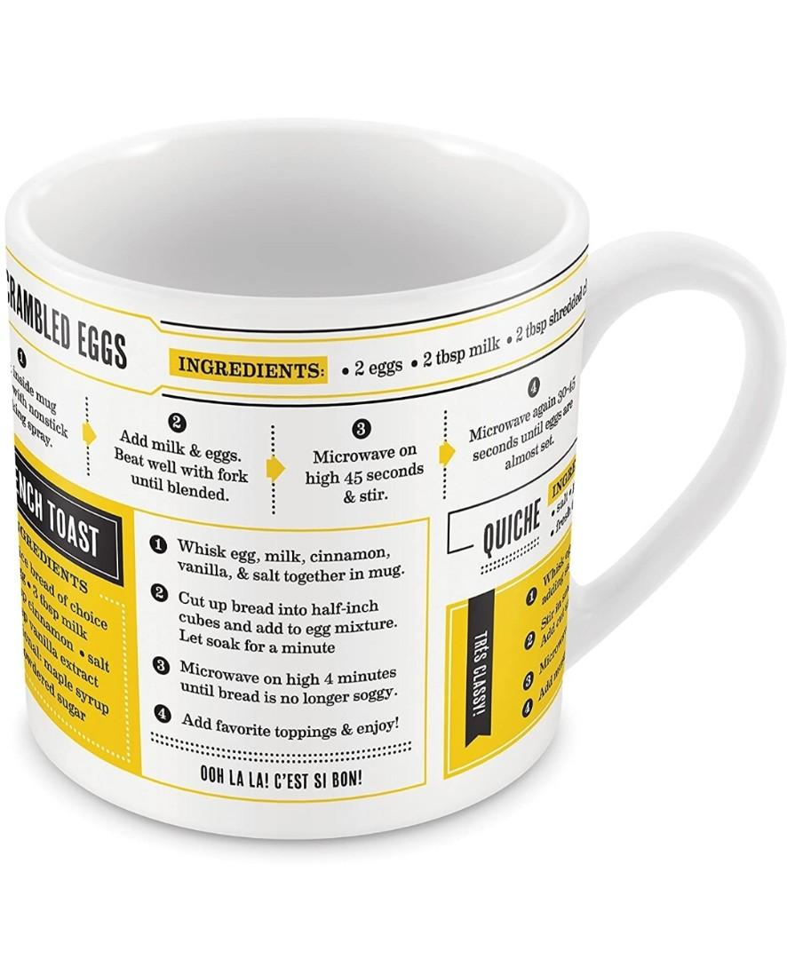 Fred GRUB MUGS with 16 microwaveable recipes, Furniture & Home Living