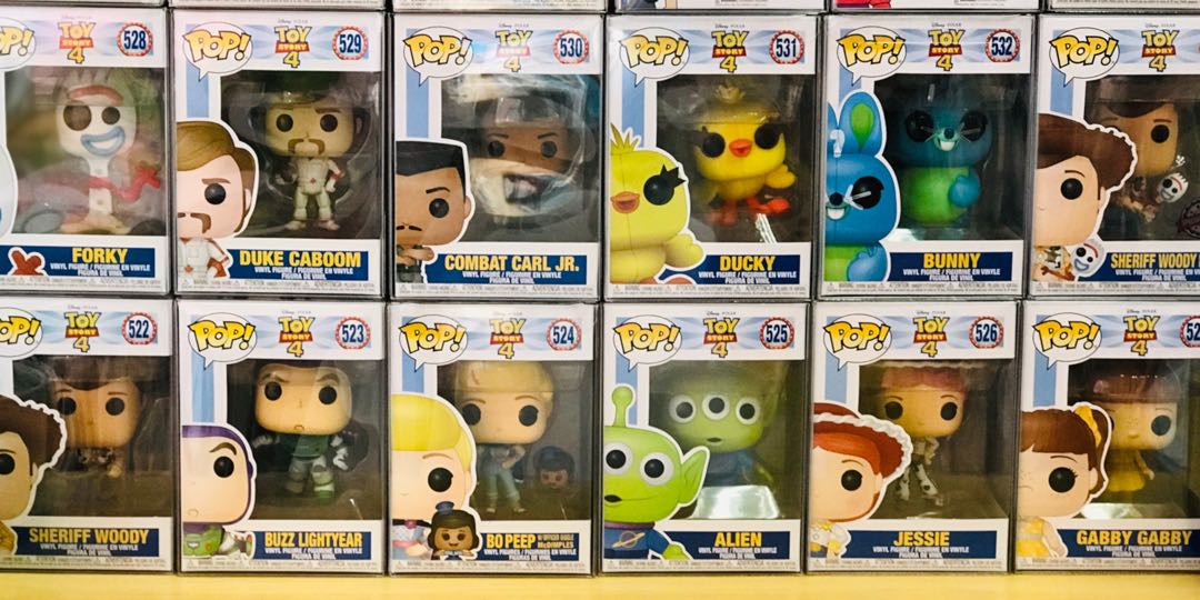 Toy Story 4 Funko Pop Bunny, Forky, Bo Peep, Ducky, Alien, Woody, Buzz  Light-year, Gabby Gabby, Jessie, Forky Special Edition