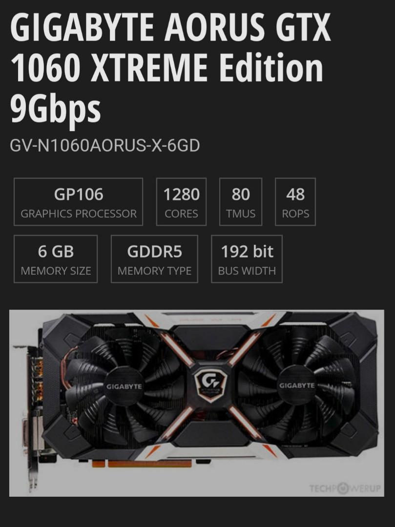 Aorus 1060 shop 6gb xtreme