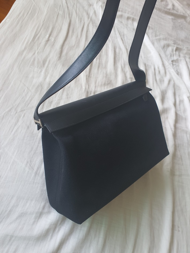 Hermes Yeoh canvas leather shoulder bag Luxury Bags Wallets
