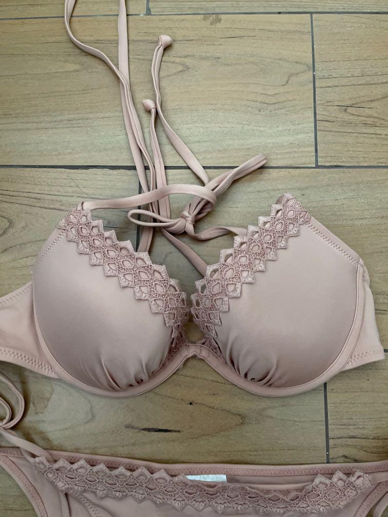 Pink bikini h&m size small 34b