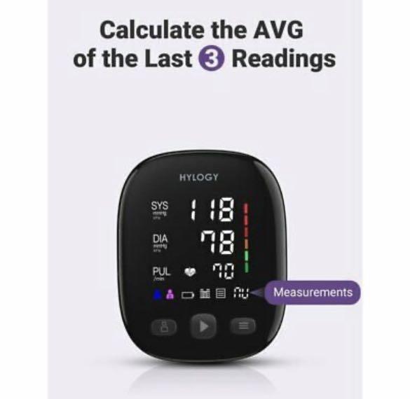 Hylogy U81U Upper Arm Blood Pressure Monitor, Large LED Display