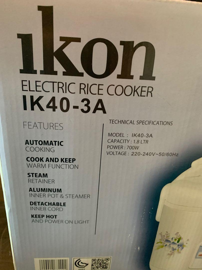 IKON IK403A Rice Cooker, TV & Home Appliances, Kitchen Appliances