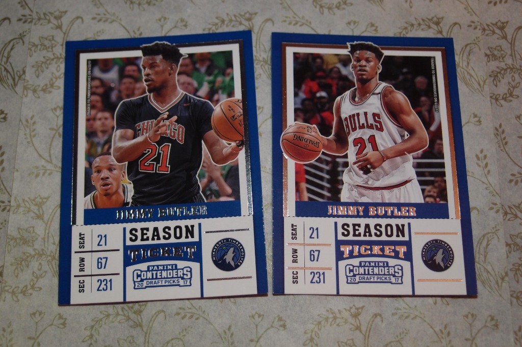 JIMMY BUTLER HOME & AWAY jersey Edition 2 Card Lot (Both ...