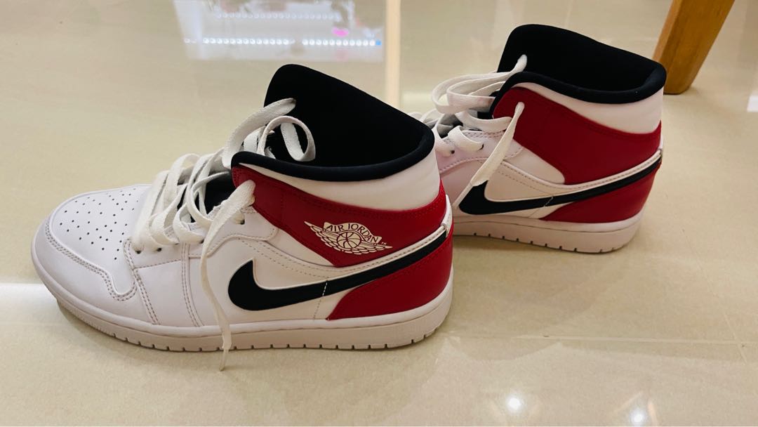 Jordan 1 Mid White Chicago, Men's 