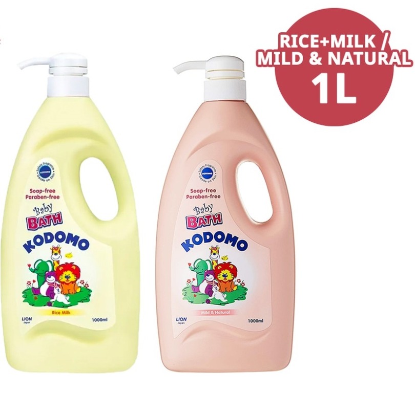 Kodomo Baby Bath Rice + Milk / Mild & Natural 1L shower gel Vitamin E