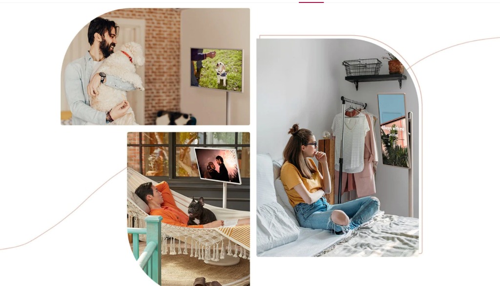 LG StanbyME touchscreen 27" 27 rotate swivel tilt adjust LG STAND BY ME